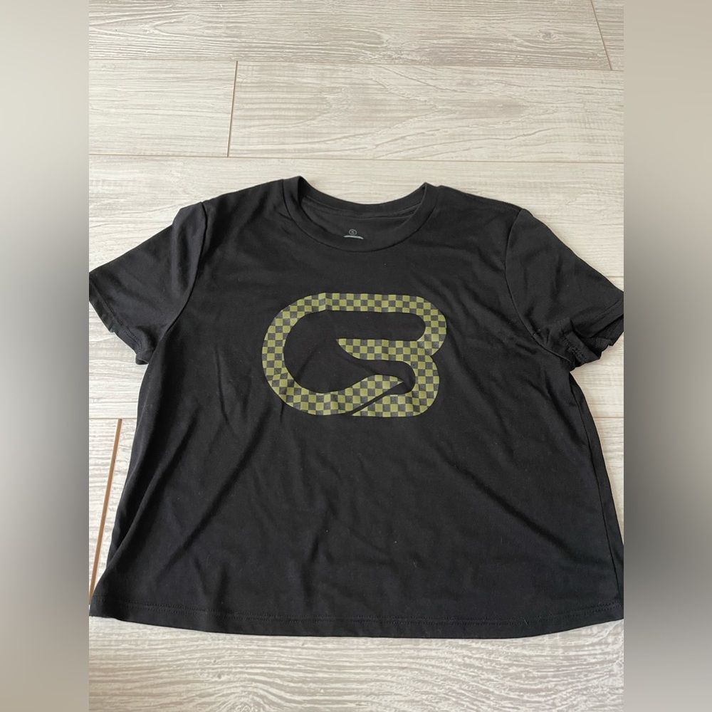 Cyclebar tee shirt, size small, super cute checkered print!